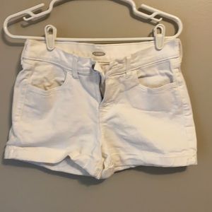 White denim shorts